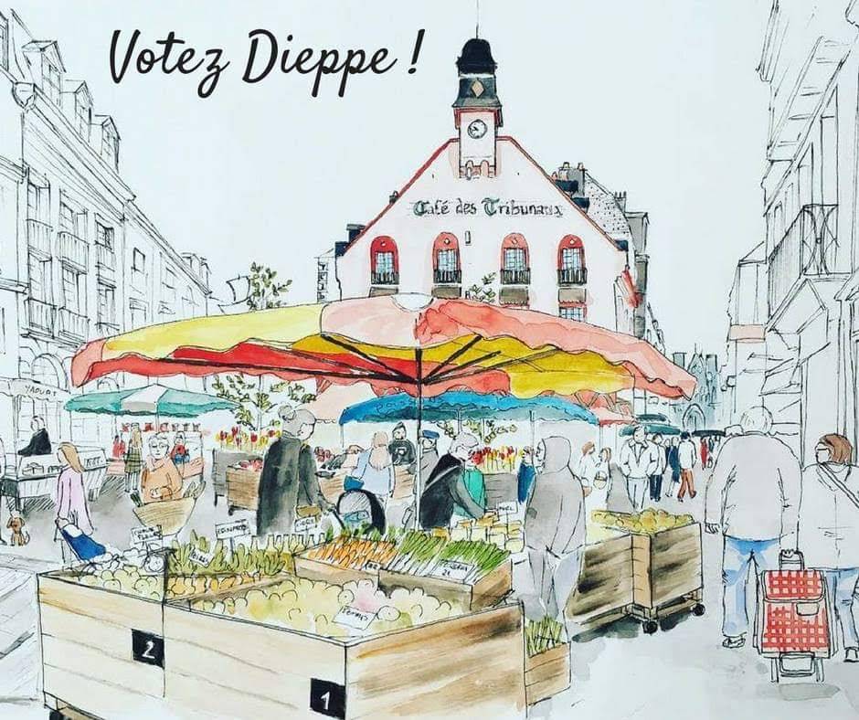 Le marché de Dieppe le samedi matin 
