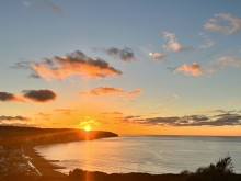 Coucher de soleil à Pourville sur mer