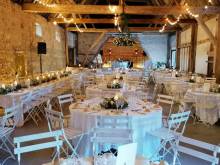 Salle de réception pour un mariage au manoir d'Ango